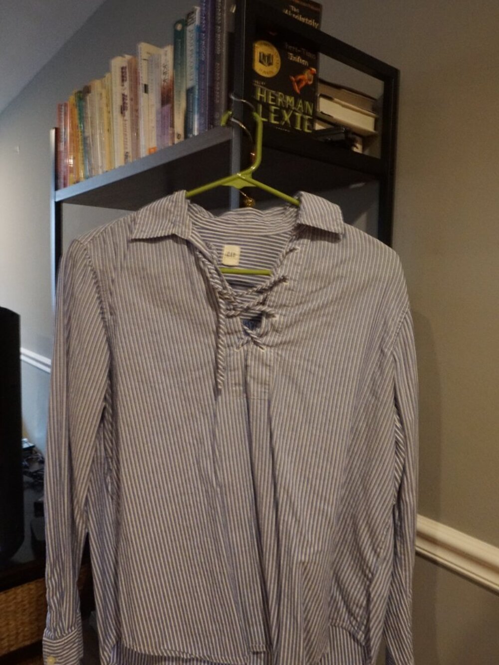 GAP Stripped long sleeve collared shirt